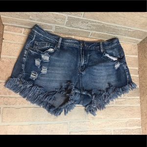 Destroyed Denim Shorts